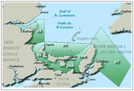 Map of Rock Crab Fishing Areas