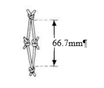 "Schéma illustrant le maillage minimal requis de 66.7 mm."